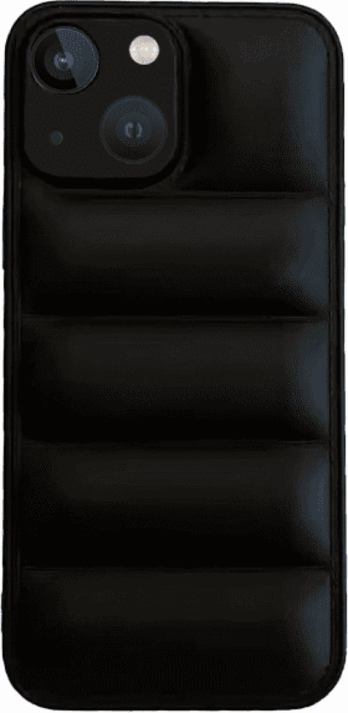 Fashion Soft Touch PUFFER Θήκη για iPhone 14 Black