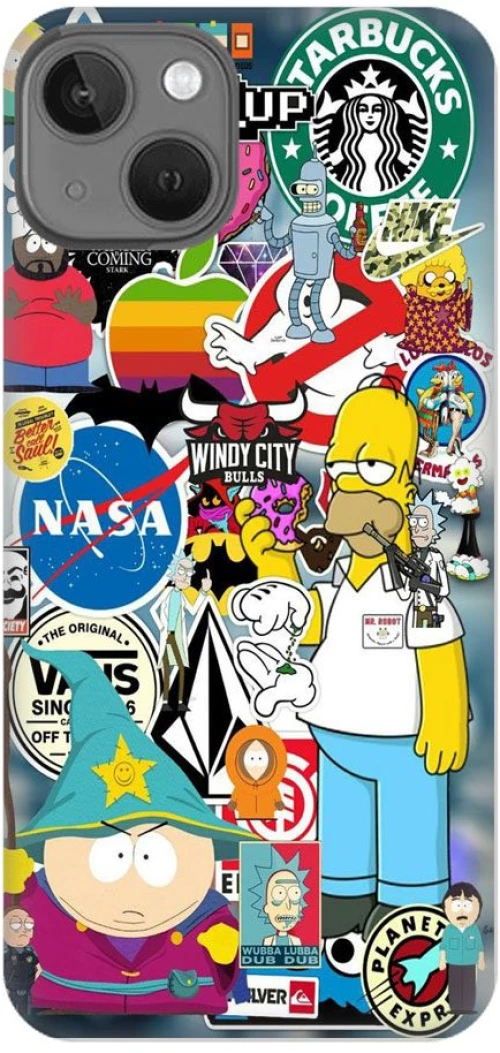 Brands Stickers Θήκη για iPhone 14