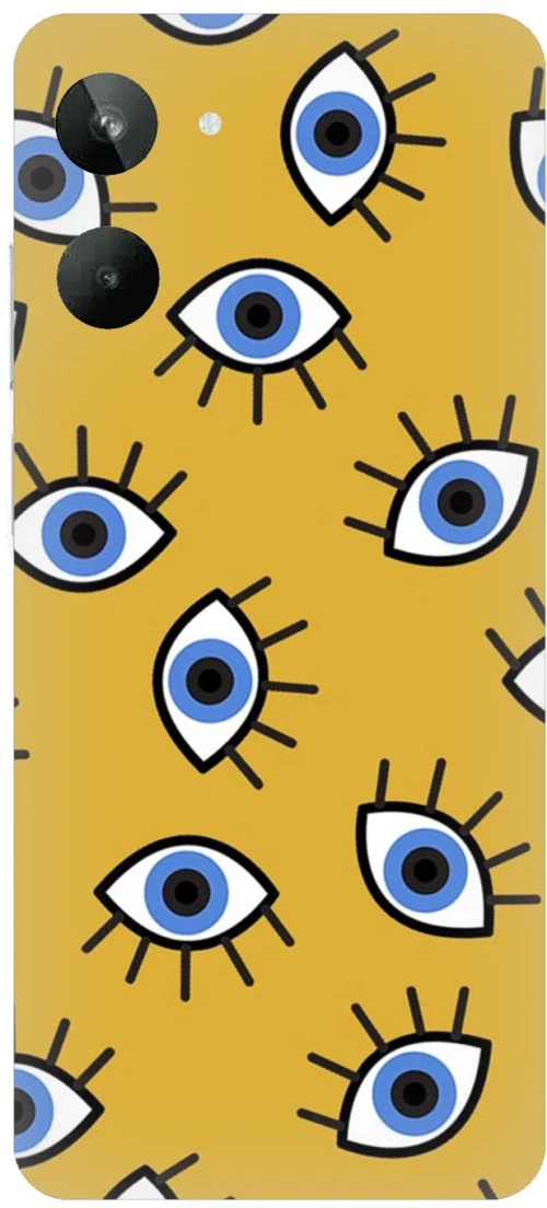Eyes in Yellow Silicone Case θήκη για Realme 10 4G