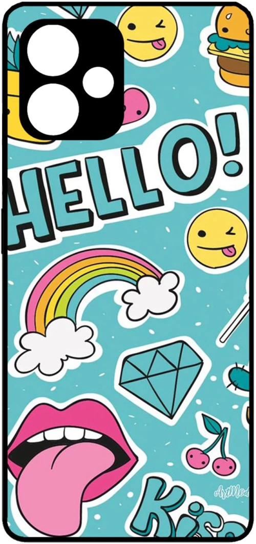 Hello Protective Hard Case black Θήκη για Xiaomi Redmi 12 5G