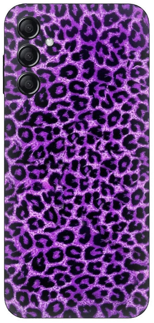 Animal Print Leopard Purple Silicone Case θήκη για Samsung Galaxy M34 5G
