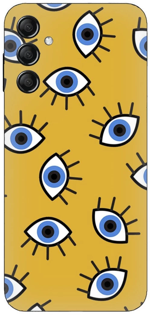 Eyes in Yellow Silicone Case θήκη για Samsung Galaxy M52 5G