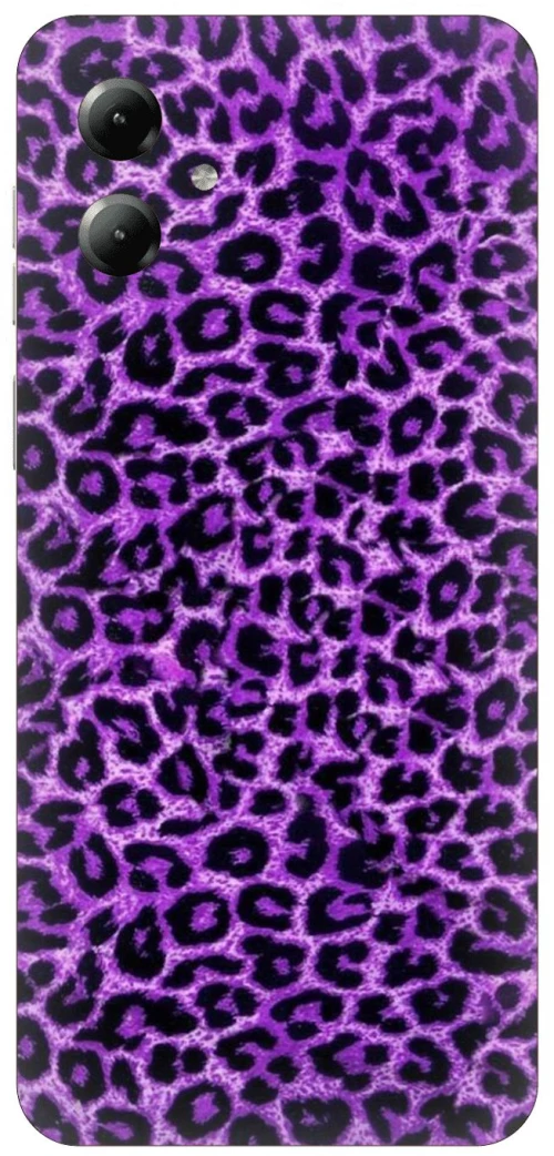 Animal Print Leopard Purple Silicone Case θήκη για Motorola Moto G14 4G