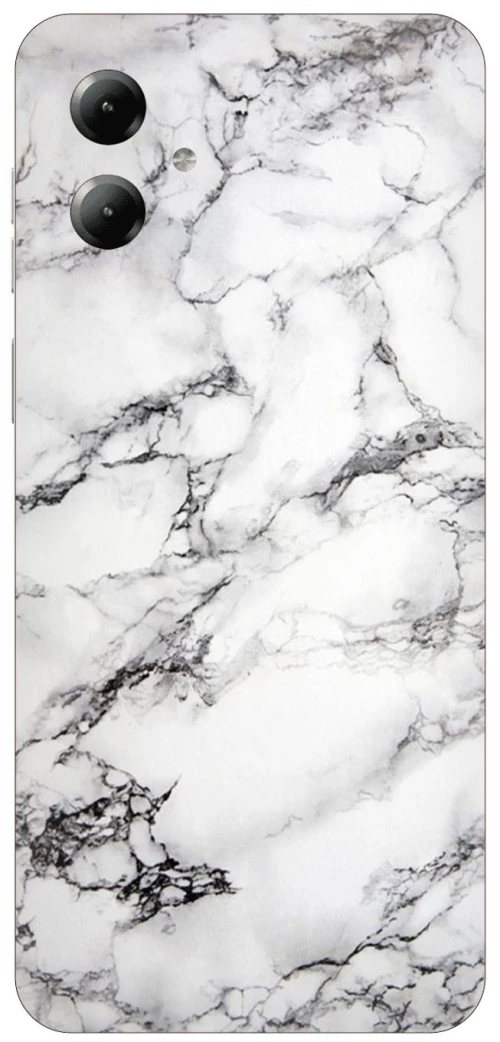 Marble White Silicone Case θήκη για Motorola Moto G54 5G