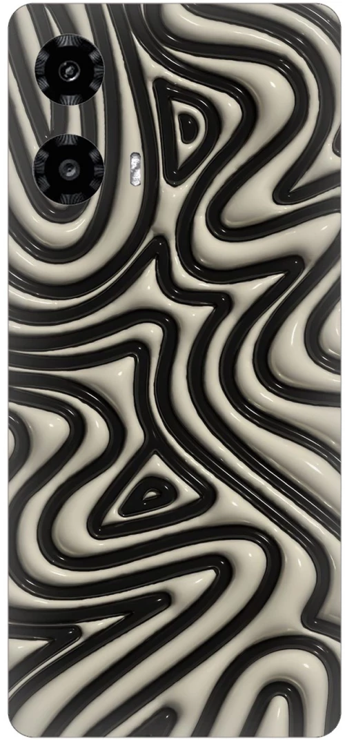 Black Lines Silicone Case θήκη για Motorola Moto G04 4G