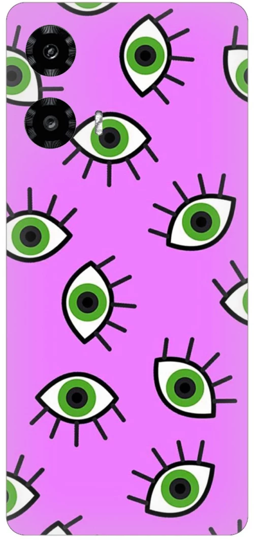 Eyes in Purple Silicone Case θήκη για Motorola Moto G04 4G