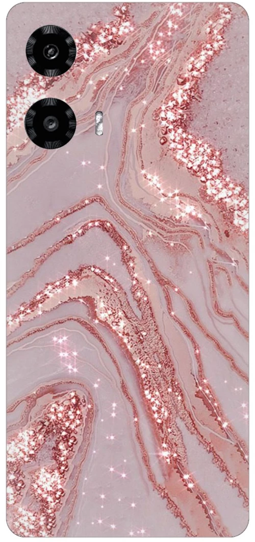 Marble Pink Silicone Case θήκη για Motorola Moto G34 5G