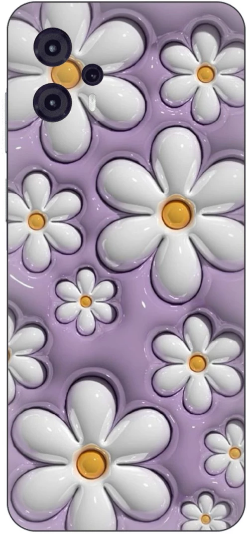 Flowers in Purple Silicone Case θήκη για Motorola Moto G23 4G