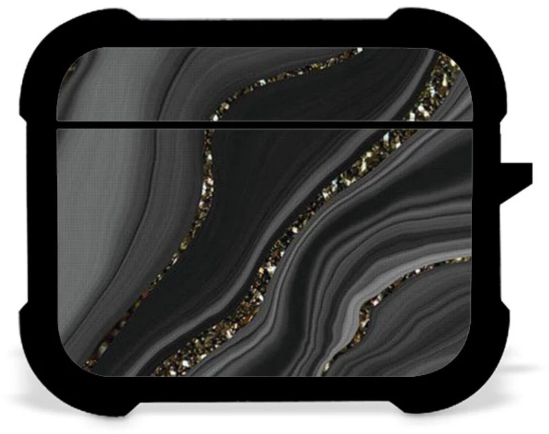 Marble Black-Gray Custom Case Airpods Pro