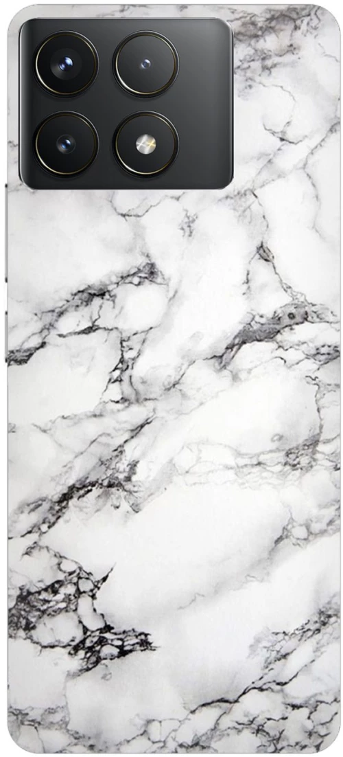 Marble White Silicone Case θήκη για Xiaomi Poco F6 Pro 5G