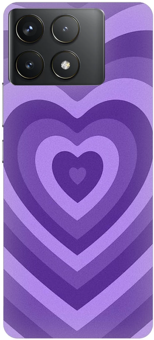 Purple Hearts Silicone Case θήκη για Xiaomi Poco F6 Pro 5G
