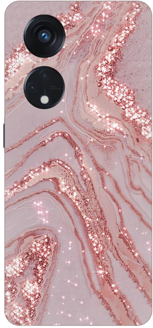 Marble Pink Silicone Case θήκη για OPPO A98 5G