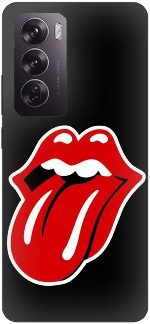 Red Tongue Silicone Case θήκη για OPPO Reno12 Pro 5G