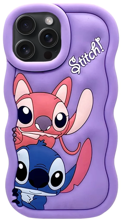 3D SOFT SHOCKPROOF Phone Case Ohana θήκη για iPhone 16 Pro Max purple
