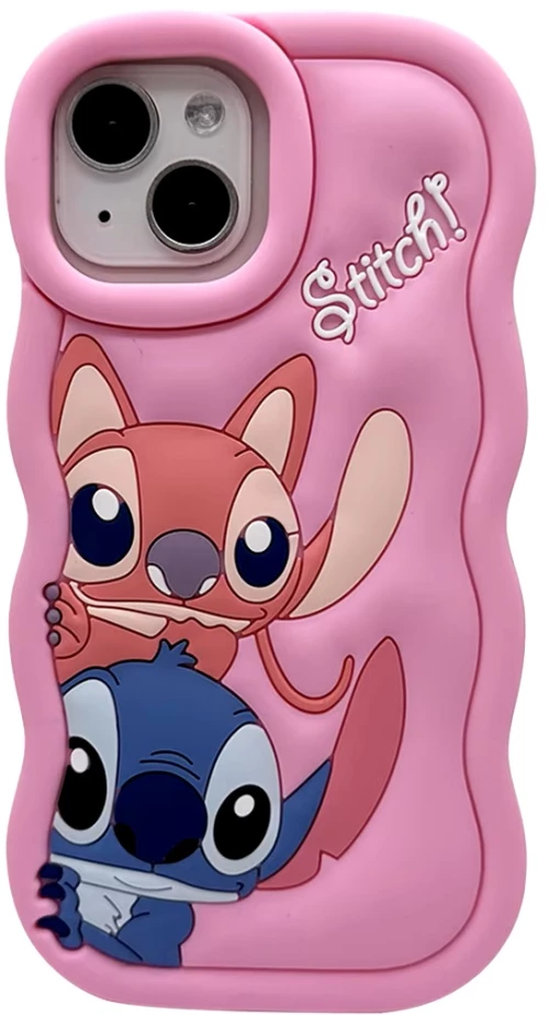 3D SOFT SHOCKPROOF Phone Case Ohana θήκη για iPhone 15 pink