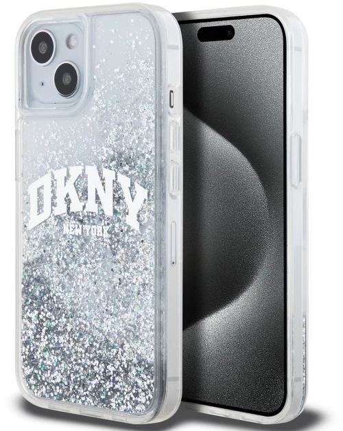 DKNY DKHCP14SLBNAET θηκη για iPhone 14 Liquid Glitter Arch Logo Transparent
