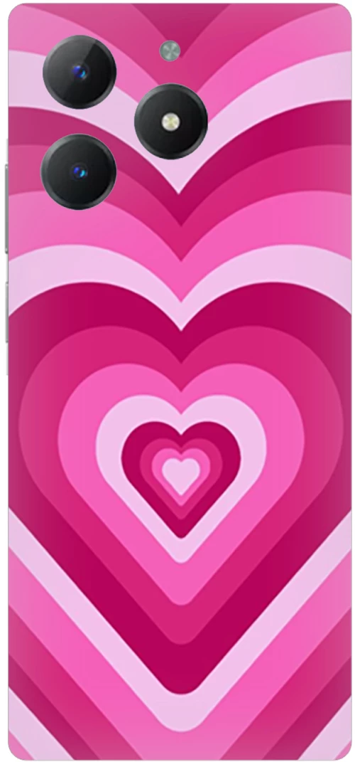 Pink Hearts Silicone Case θήκη για Realme C63 4G