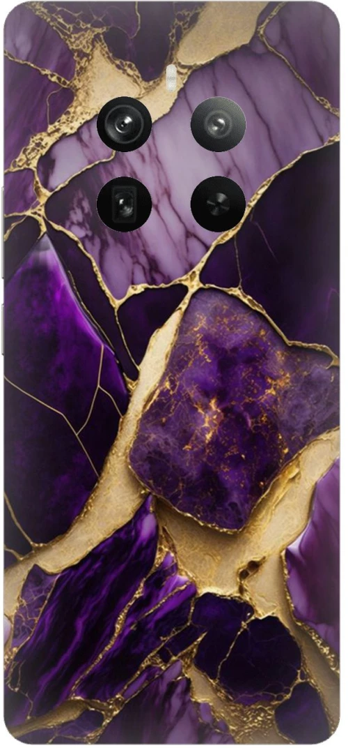 Marble Black-Purple Case θήκη για Realme 12 Pro 5G