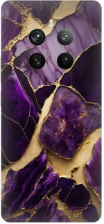 Marble Black-Purple Case θήκη για Realme 12 Pro 5G
