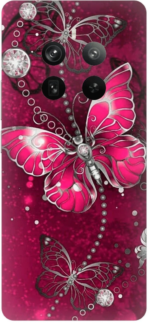 Butterfly Fuchsia Case θήκη για Realme 12 Plus+ 5G