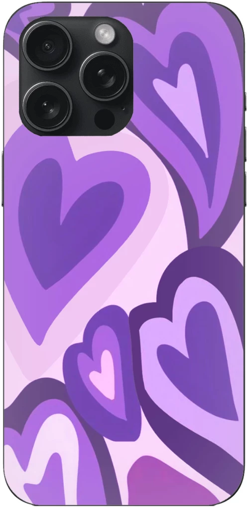 Purple Hearts Θήκη για iPhone 14 Pro