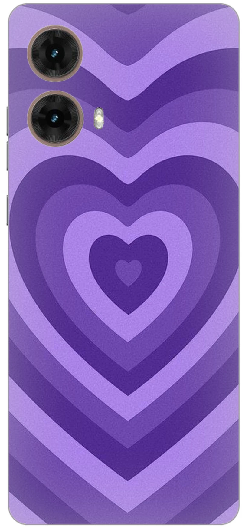 Purple Hearts Silicone Case Θήκη για Motorola Moto G85 5G
