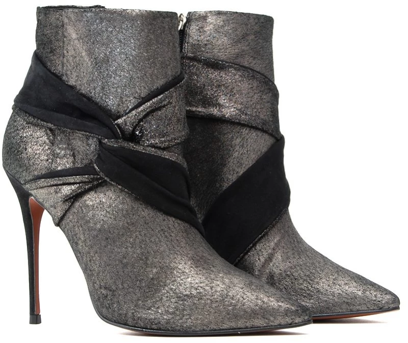 CARRANO LEATHER ANKLE BOOTS WOMEN CARRANO ΜΑΥΡΟ- ΧΡΥΣΟ (130362CAB1)