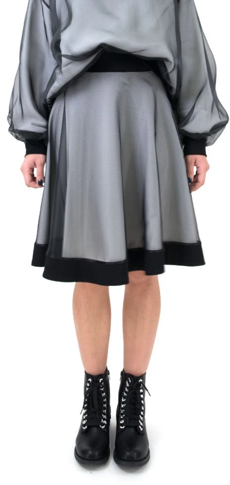 MOUTAKI SKIRT WOMEN MOUTAKI ΛΕΥΚΟ- ΜΑΥΡΟ (18.02.108)