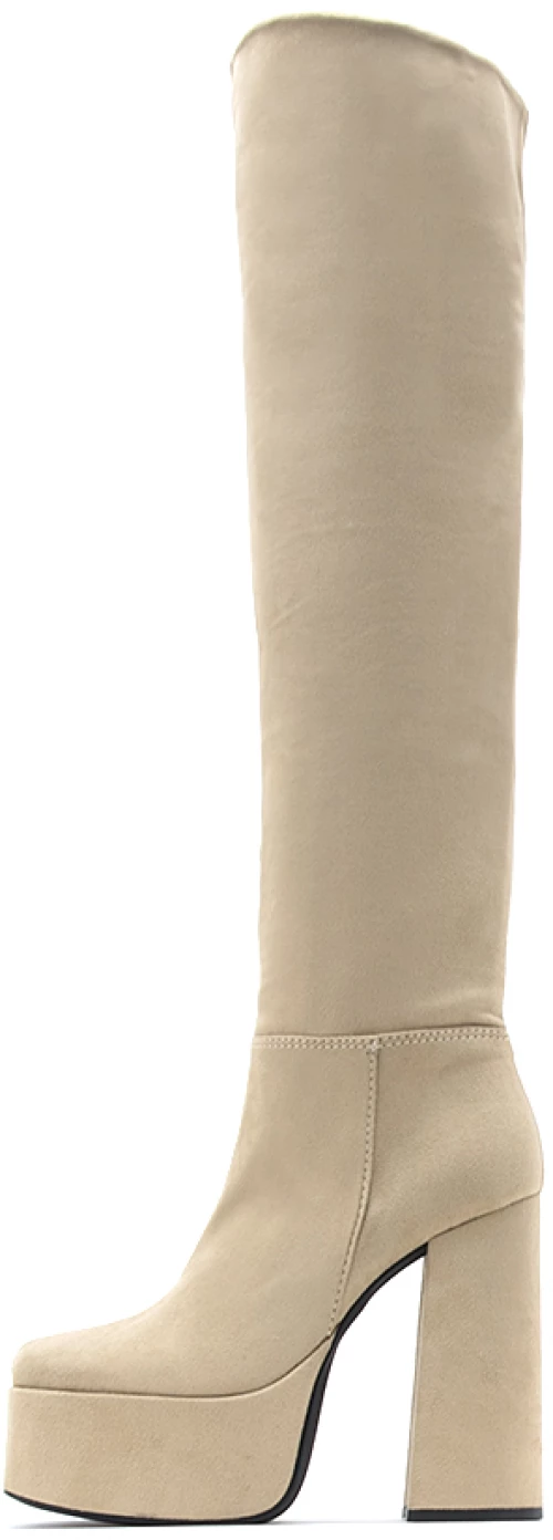 KOTRIS SUEDE HIGH HEEL BOOTS WOMEN KOTRIS ΜΠΕΖ (KTRS-17-232-S)
