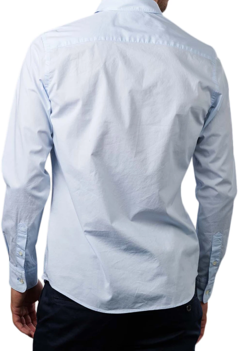 SCOTCH n SODA SOLID SLIM FIT SHIRT MEN SCOTCH & SODA ΣΙΕΛ (165316-0765)
