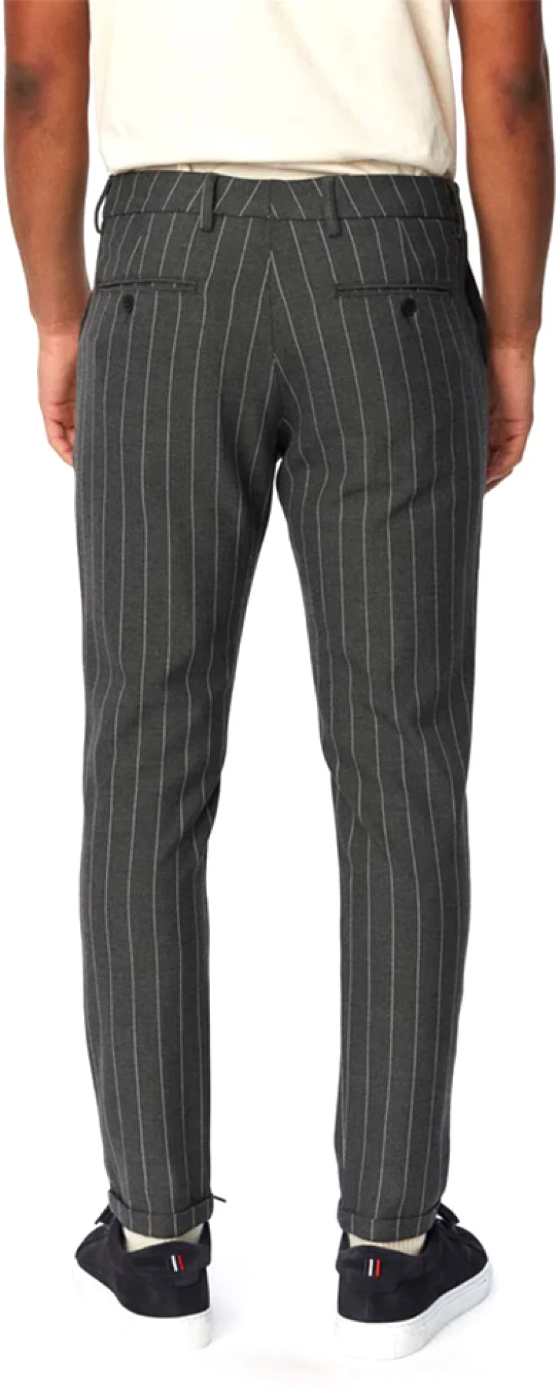 LES DEUX COMO PINSTRIPE SUIT PANTS MEN LES DEUX ΓΚΡΙ- ΛΕΥΚΟ (LDM501076-320201)