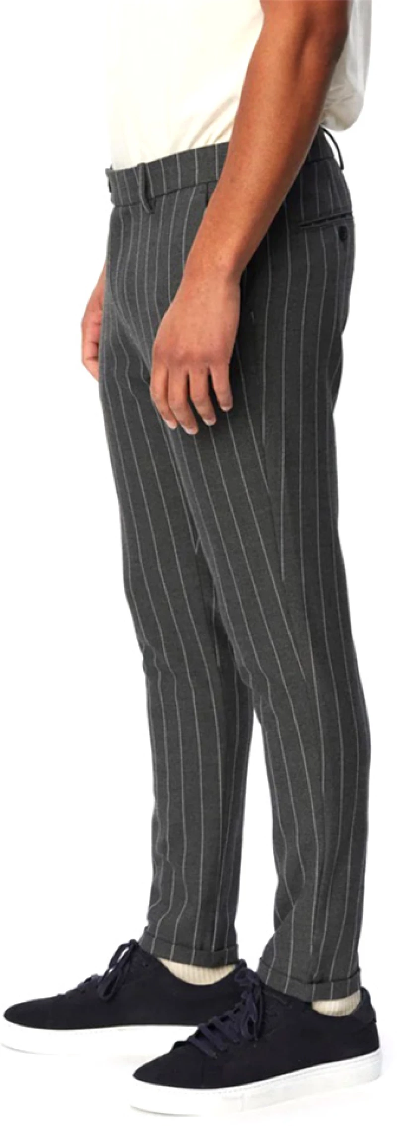 LES DEUX COMO PINSTRIPE SUIT PANTS MEN LES DEUX ΓΚΡΙ- ΛΕΥΚΟ (LDM501076-320201)