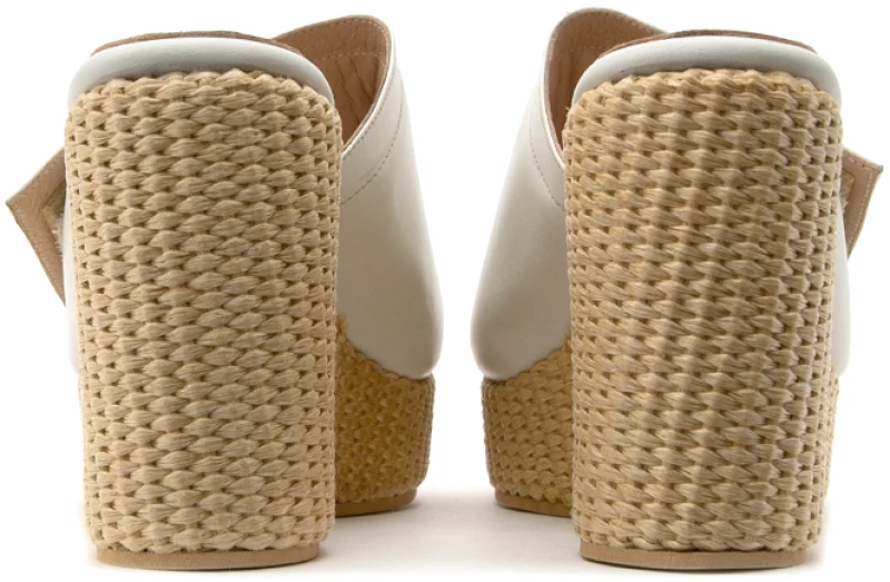 BACALI COLLECTION LEATHER PLATFORMS WOMEN BACALI COLLECTION ΕΚΡΟΥ- ΜΠΕΖ (BCL-K23-01-CREAM-L)