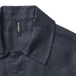 GABBA PETER LINEN LONGSLEEVE SHIRT MEN GABBA ΜΠΛΕ (10987-5020)
