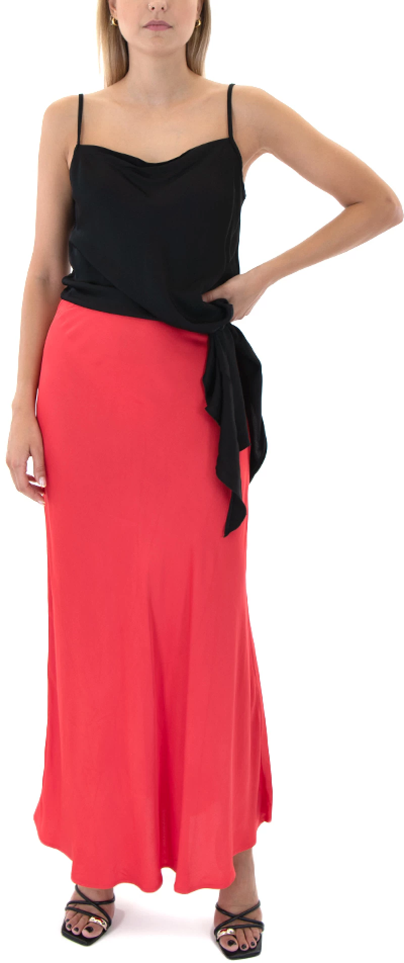 MATCHBOX SATIN TIE SIDE SLEEVELESS TOP WOMEN MATCHBOX ΜΑΥΡΟ (MTCHBX-LD1611-BLACK)