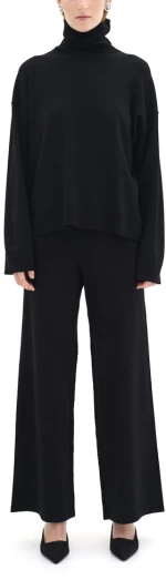 MY ESSENTIAL WARDROBE EMMA KNIT TURTLENECK PULLOVER WOMEN MY ESSENTIAL WARDROBE ΜΑΥΡΟ (10704853-100031)