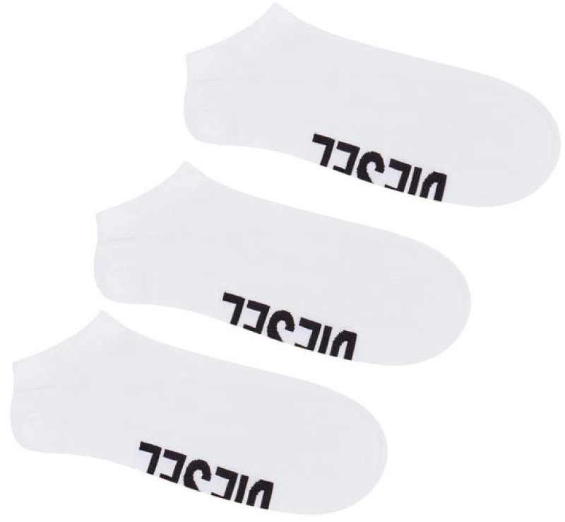 DIESEL SKM-GOST 3 PACK LOW CUT SOCKS MEN DIESEL ΛΕΥΚΟ- ΜΑΥΡΟ (00SI8H-0IQAS-E4124)