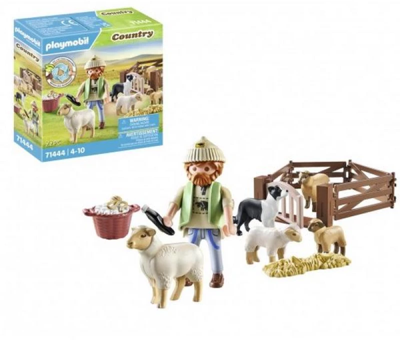 Playmobil Country Βοσκός Με Προβατάκια για 4-10 ετών