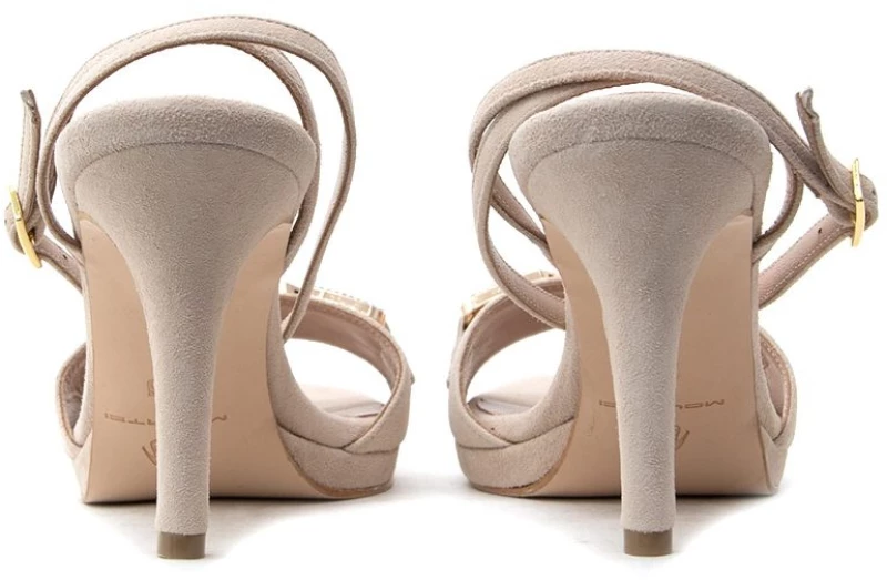 MOURTZI SUEDE HIGH HEEL SANDALS WOMEN MOURTZI ΜΠΕΖ (MRTZ-75/75140-S)