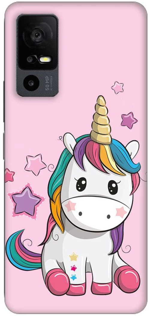 Baby Unicorn  Silicone Case θήκη για TCL 40R pink