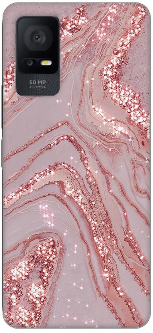 Marble  Silicone Case θήκη για TCL 406 pink