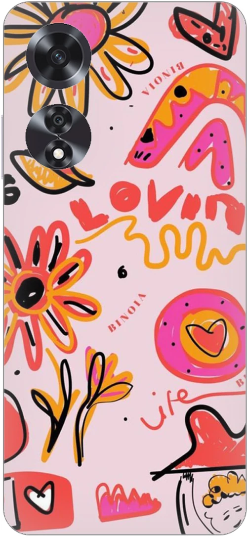 Lovely Flowers  Silicone Case θήκη για OPPO A60 4G