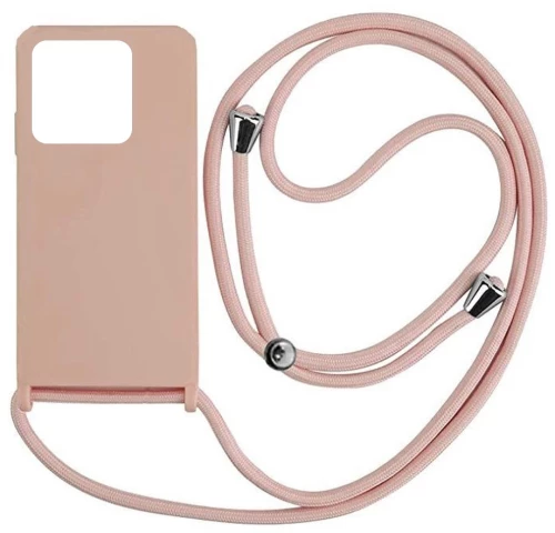 Cord Silicone back cover θηκη με κορδόνι για Xiaomi Note 14 5G nude