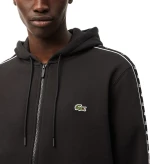 LACOSTE LOGO ZIP HOODIE MEN LACOSTE ΜΑΥΡΟ (SH7457-031)