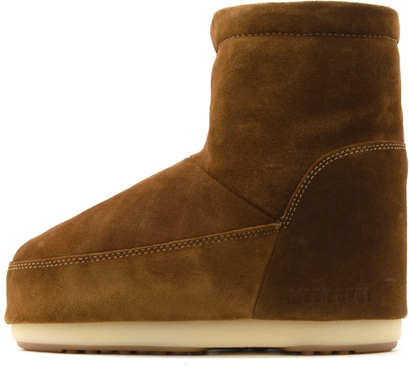 MOON BOOT SUEDE ICON NO LACE AMBIDEXTROUS LOW BOOTS UNISEX MOON BOOT ΚΑΦΕ (14094000-002)