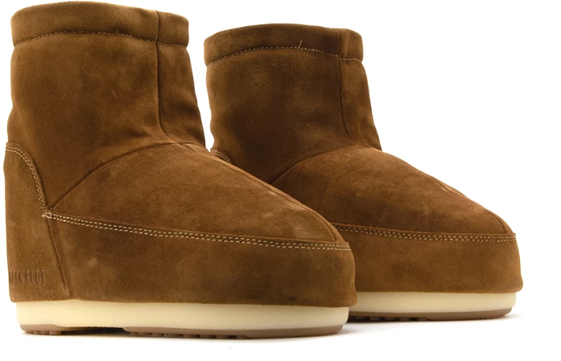 MOON BOOT SUEDE ICON NO LACE AMBIDEXTROUS LOW BOOTS UNISEX MOON BOOT ΚΑΦΕ (14094000-002)