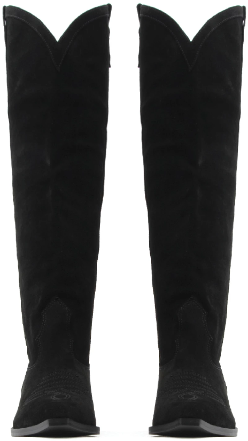 I ATHENS SUEDE BOOTS WOMEN I ATHENS ΜΑΥΡΟ (THNS-B301-BLACK-S)