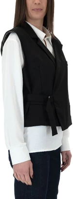 MATCHBOX VEST WOMEN MATCHBOX ΜΑΥΡΟ- ΜΠΕΖ (MTCHBX-9627-BLACK-BEIGE)