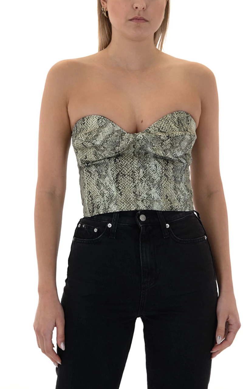 STUDIO 83 MARA DENIM COBRA BUSTIER WOMEN STUDIO 83 ΜΑΥΡΟ- ΠΡΑΣΙΝΟ (PF154A3-KHAKI)