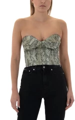 STUDIO 83 MARA DENIM COBRA BUSTIER WOMEN STUDIO 83 ΜΑΥΡΟ- ΠΡΑΣΙΝΟ (PF154A3-KHAKI)